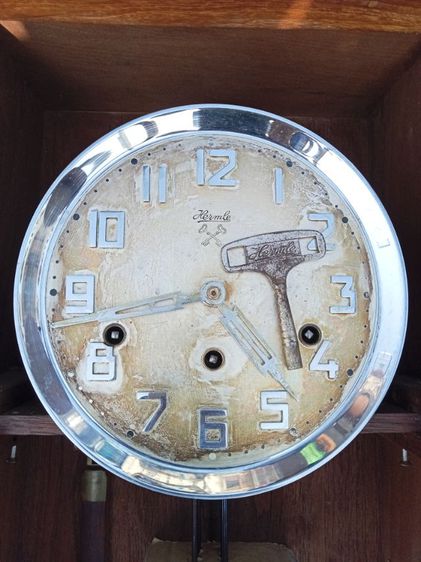 นาฬิกาไขลาน 3 ลานตู้ไม้สักสภาพดีใช้งานได้ 12,000 บาท รูปที่ 4