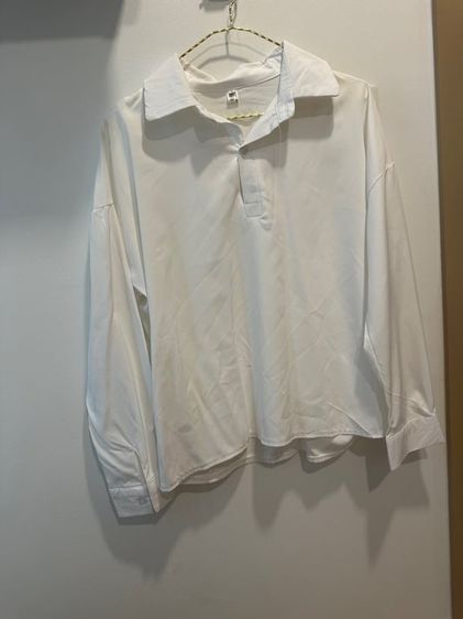 เสื้อเชิ้ตทำงานผู้หญิง สีขาว ซื้อจากเกาหลี size s ไม่มีตำหนิ รูปที่ 1