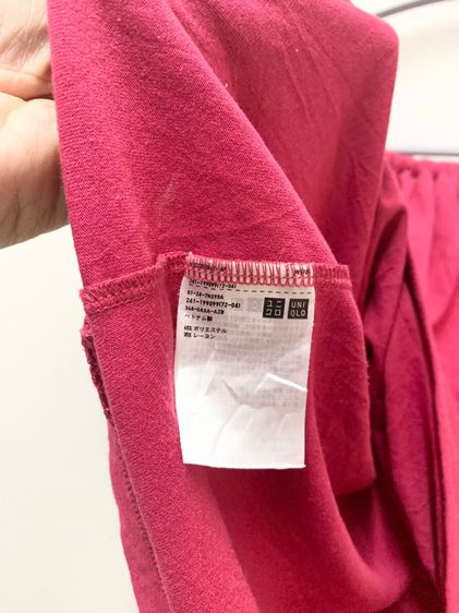 ยุนิ size L เสื้อยืดคอระบายสีชมพูบานเย็น รูปที่ 4