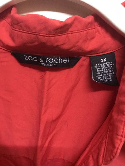 ❤️ ZAC RACHEL เสื้อเชิ้ตข้างผ้ายืดโอเวอร์ไซร้สวยใหม่มือ1 รูปที่ 7