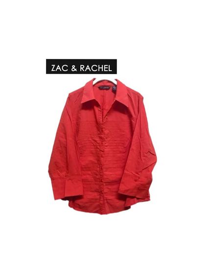 ❤️ ZAC RACHEL เสื้อเชิ้ตข้างผ้ายืดโอเวอร์ไซร้สวยใหม่มือ1 รูปที่ 1