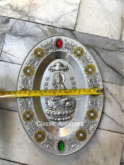 เจ้าแม่กวนอิม จานกะไหล่เงินสะสม รูปที่ 7