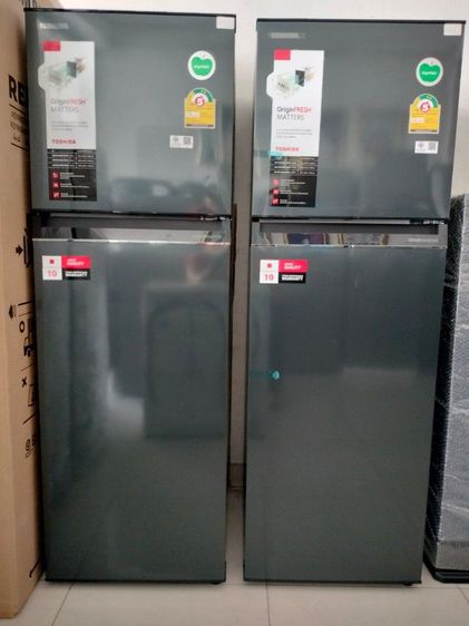 ตู้เย็น 2 ประตู toshiba ระบบอินเวอร์เตอร์ 8.9 คิวเป็นสินค้าใหม่ยังไม่ผ่านการใช้งานประกันศูนย์ toshiba ราคา 6,900 บาทสนใจโทร 085-386-1317  รูปที่ 2