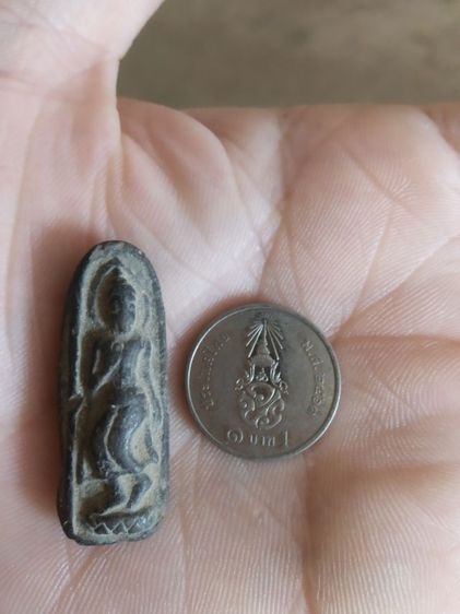 พระเนื้อดินผสมผงใบลาน(พระปางลีลากำแพงเม็ดขนุนหรือพระลีลากำแพงนิ้ว(200304)(ไม่ทราบพระเกจิที่สร้าง))พระบ้านพระเครื่องรางของมงคล รูปที่ 2