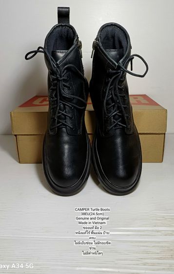 CAMPER Boots for Women 38EU(24.5cm) ของแท้ มือ 2 สภาพเยี่ยม, รองเท้าบู้ท CAMPER หนังแท้ พื้นแน่น ป้ายโลโก้ครบ น้ำหนักเบาพิเศษ ไม่มีตำหนิใดๆ รูปที่ 5