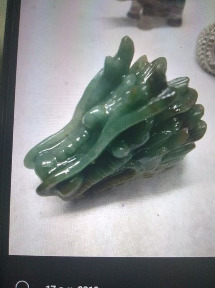 sale natural Burma green jade dragon ringß รูปที่ 2