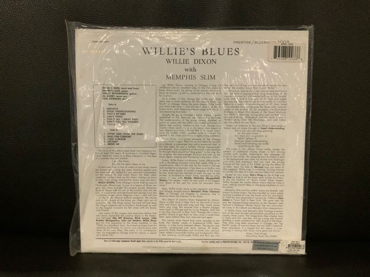ขายแผ่นเสียงแผ่นซีลออดิโอไฟล์บลูส์บันทึกเยี่ยม RVG  Willie Dixon With Memphis Slim Willie's Blues Analogue Productions Blues LP Vinyl ส่งฟรี รูปที่ 3