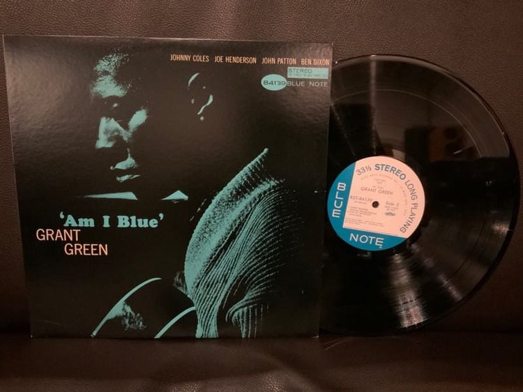ภาษาอังกฤษ ขายแผ่นเสียงแจ๊สกีตาร์ตัวเทพค่ายบลูโน๊ต Blue Note เพรสหายาก Grant Green Am I Blue Blue Note  King record Promo label Japan 🇯🇵 Lp ส่งฟรี