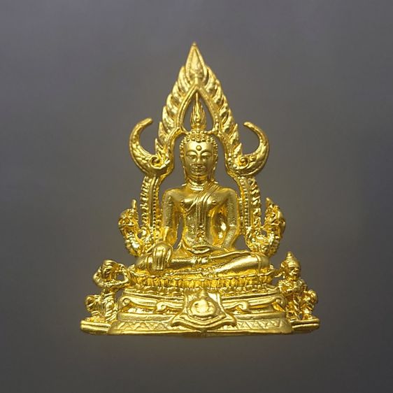 พระพุทธชินราช เนื้อเงิน ชุบทอง พิมพ์ใหญ่ ที่ระลึก 6 รอบ รัชกาลที่9 มูลนิธิพิทักษ์ดวงตาประชาชน สร้าง พ.ศ.2542 พร้อมกล่องเดิม รูปที่ 3