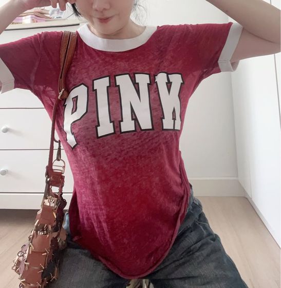 pink Victoria’s Secret Tshirt แท้มือสอง