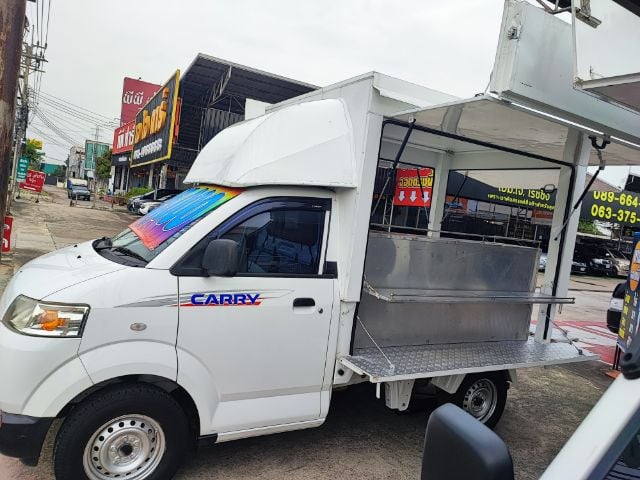 Suzuki Carry 2015 1.6 Mini Truck Pickup เบนซิน ไม่ติดแก๊ส เกียร์ธรรมดา ขาว รูปที่ 3