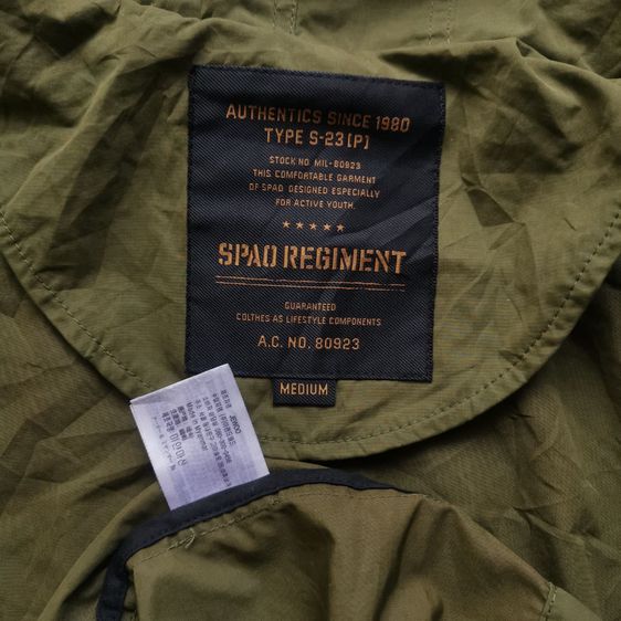 Spao Regiment Hooded Military Parka Jacket รอบอก 43” รูปที่ 8