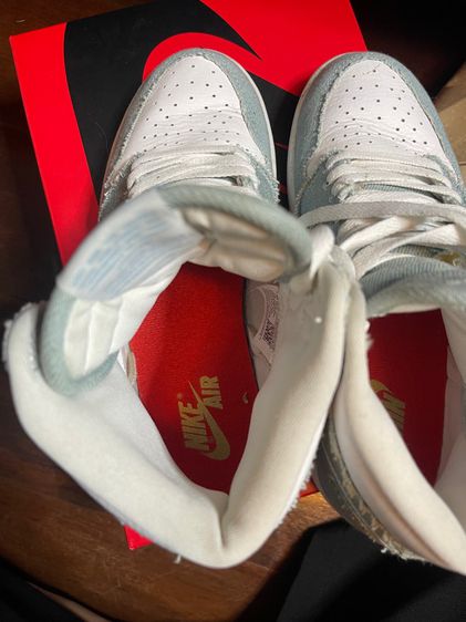 Nike Jordan 1 Retro Hi OG “Denim” Size 37.5 รูปที่ 11