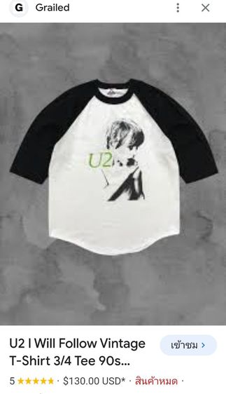 เสื้อวง U2 80s👕🎸วินเทจ คลาสสิค รูปที่ 17