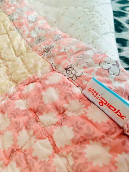 ผ้าปูรองนอน (แบบหนา) ขนาด 4.5-5ฟุต สีส้มน้ำตาลตารางลายดอกวินเทจ ยี่ห้อ Dream Rest  มือสองขายตามสภาพ สินค้าญี่ปุ่น-เกาหลีแท้ รูปที่ 12
