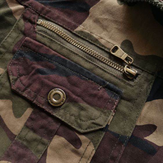Camo Military Jacket รอบอก 48” รูปที่ 9