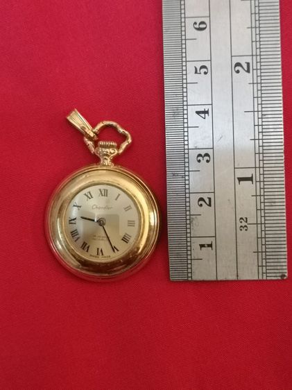 10) นาฬิกา SWISS  ห้อยคอ ผู้หญิง ระบบ​ไขลาน​ ยี่ห้อ Chanler 17 Jewels, Incrabloc ชุบทอง 5 ไมครอน,เลขโรมัน สายคล้องคอไม่มี(เดินตรง)​ รูปที่ 5
