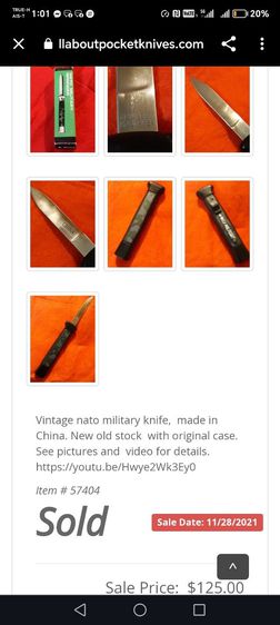 มีด​สปริง​วิ​นเท​จ​ SWITCHBLADE​ NATO​ ​MILITARY​ ​KNIFE​ รูปที่ 2