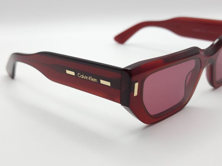 🕶 Calvin Klein CK24500S Red NOS Sunglasses CK แว่นกันแดด ของแท้ งานใหม่ เก่าเก็บ แว่นดำ แว่นตาดำ Luxury วินเทจ เรทโทร รูปที่ 6