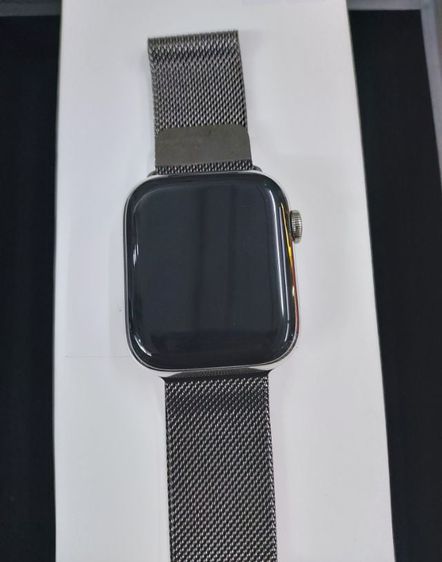 เงิน apple watch series 7 stainless stee cellular