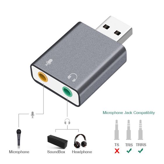 USB การ์ดเสียง ซาวด์การ์ด Audio 3D Sound Virtual 7.1 Channel Card Adapter รูปที่ 6