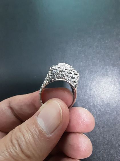 ขายถูก แหวนเงินเก๋ๆ ประดับCZ  รูปที่ 7