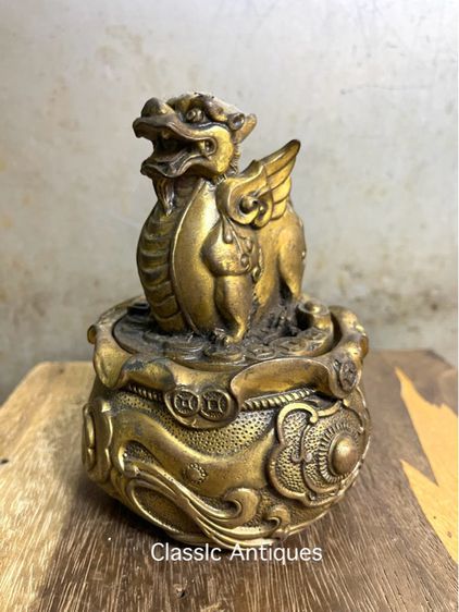 โถ ปี่เซียะ ทองเหลืองสะสมA7 รูปที่ 2