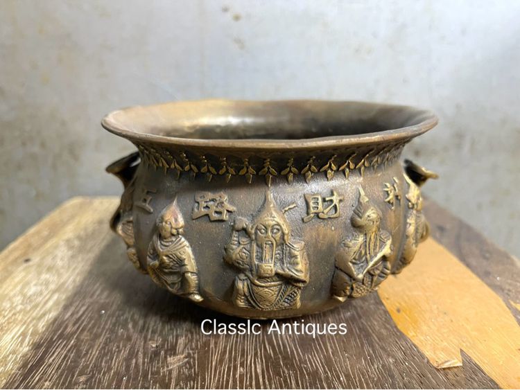 กระถาง ทองเหลืองสะสม A17 รูปที่ 9