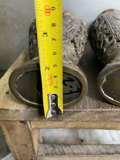 แจกัน ฉลุลาย เทพจีนทองเหลืองสะสมA9 รูปที่ 17