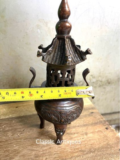 กระถาง กำยาน ทองเหลืองสะสม A20 รูปที่ 16