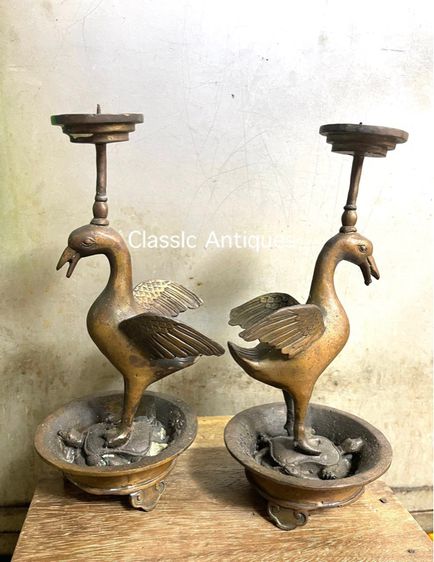 เชิงเทียนนก ทองเหลืองสะสม รูปที่ 3