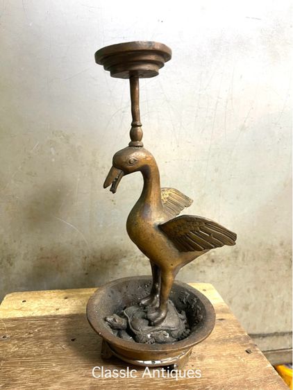 เชิงเทียนนก ทองเหลืองสะสม รูปที่ 6