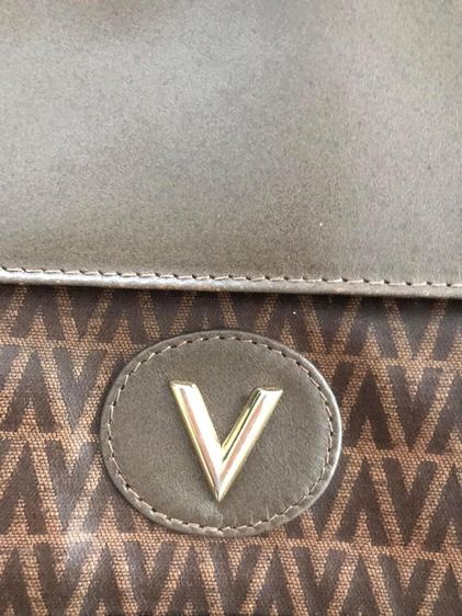 กระเป๋าคลัช Clutch Valentino Mario Valentino Clutch Bag V Mark PVC x Leather Authentic  รูปที่ 8