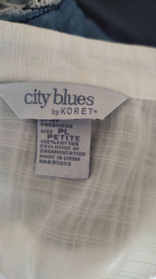เสื้อคอจีน เสื้อแบรนด์city blues เสื้องานปัก เสื้อแขนสามส่วน เสื้อขาว เสื้อลําลอง รูปที่ 2