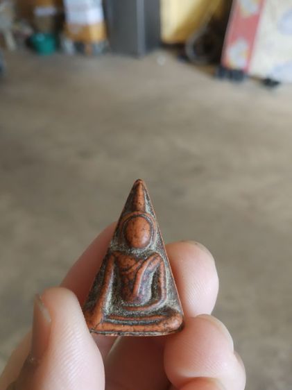 พระเนื้อดิน(พระพิมพ์พระนางพญาหลังเรียบสีดำแดงเข้ม(130215)(ไม่ทราบพระเกจิที่สร้าง))พระบ้านพระเครื่องรางของมงคล