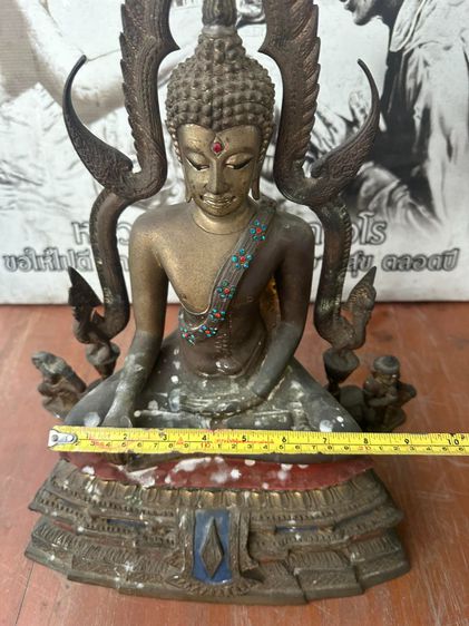 พระบูชาพระพุทธชินราช ฐาน8นิ้ว สูง 21นิ้ว เก่าสวย  รูปที่ 4