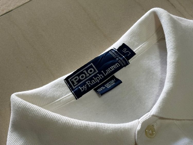 เสื้อคอปก เสื้อโปโล แท้ มือสอง ของนอก  Polo คอปก ของแท้ ของนอก สภาพ สวย สีขาว สะอาด  size L   รูปที่ 3