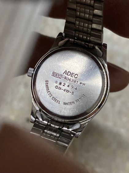 นาฬิกายี่ห้อ ADEC  ของแท้มือสอง เลดี้ สแตนเลส สายยาว 6  นิ้ว   350฿ รูปที่ 2