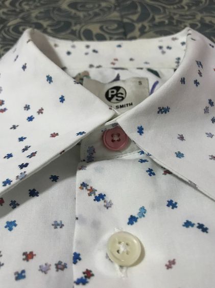 Paul Smith Jigsaw White Long Sleeve Shirt S PY-CR-64563 รูปที่ 5
