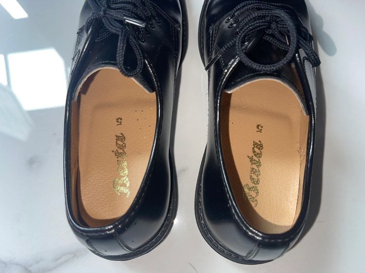 Bata รองเท้าหนังนักเรียน คัทชูทางการ แบบผูกเชือก สีดำ (มือสอง) รูปที่ 6