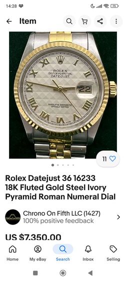 Rolex16233Ivory pyramid โรมัน รูปที่ 9