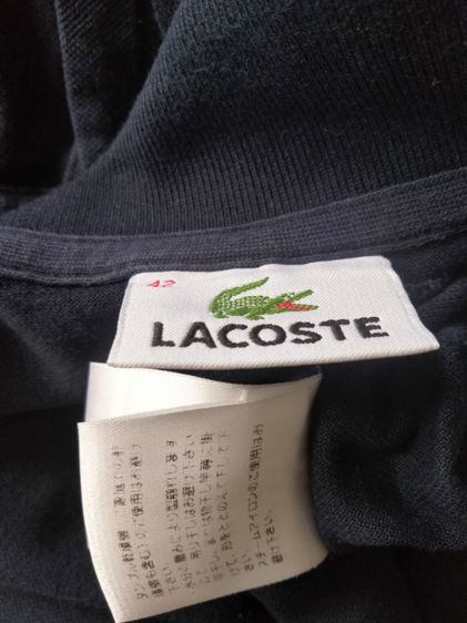 ชุดเดรส LACOSTE (42) Made in Japan ชุดเนื้อผ้ายืดได้ สีกรม รูปที่ 7