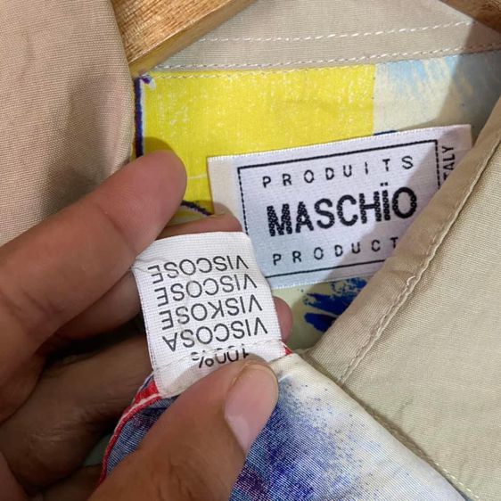 เสื้อ MASCHIO HAWAII made in Italy แท้ 💯 size วัดจริวขนาด อก 23 ยาว 28  นิ้ว สภาพใหม่มาก ลายสวย ทรงสวย เนื้อผ้าดีมากใส่สบายครับ รูปที่ 3