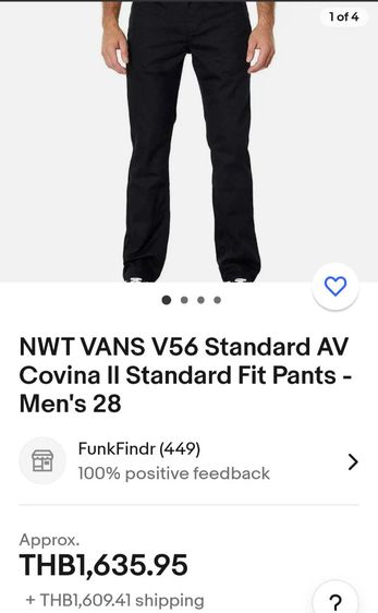Vans V56 Standard Jeans Men 
Size 28×30   รูปที่ 14