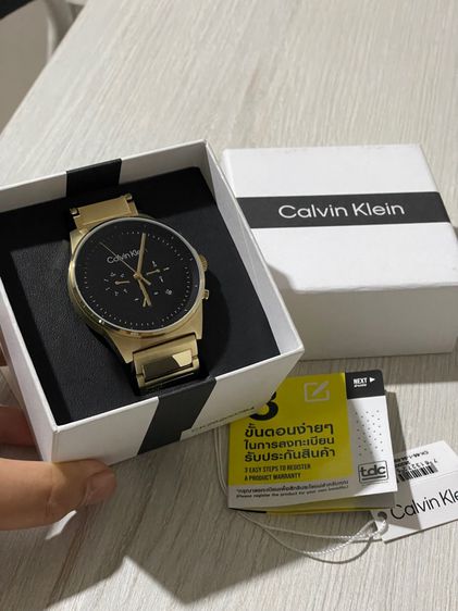 Calvin Klein Impressive นาฬิกาข้อมือผู้ชาย Gold Black มือหนึ่ง รูปที่ 2