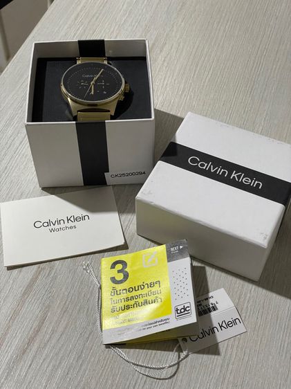 Calvin Klein Impressive นาฬิกาข้อมือผู้ชาย Gold Black มือหนึ่ง รูปที่ 3