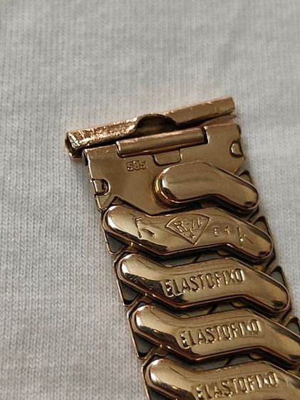 สายยืดนาฬิกาวินเทจ ELASTO FIXO ทองคำแท้ 14k Solid Pink Gold รูปที่ 12