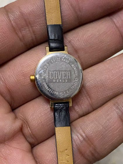 นาฬิกายี่ห้อ COVER  ควอทซ์ สวิสเมด ของแท้มือสอง ทองสวยเรือนเล็ก 20 มิล สายจิ๋ว  1400฿ รูปที่ 2