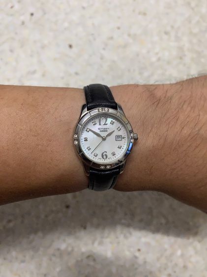 นาฬิกายี่ห้อ CASIO  sheen  ของแท้มือสอง  สแตนเลสสายเปลี่ยนใหม่  700฿ รูปที่ 9