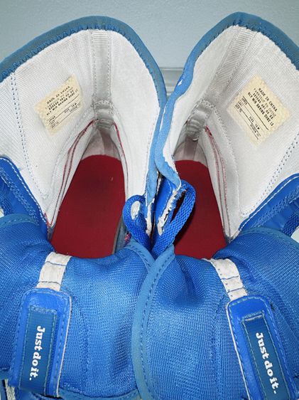 รองเท้ามวย Nike Sz.10us44eu28cm รุ่นMachomai สีขาวน้ำเงิน สภาพดี ไม่ขาดซ่อม ใส่ซ้อมมวยเดินเที่ยวได้ รูปที่ 11